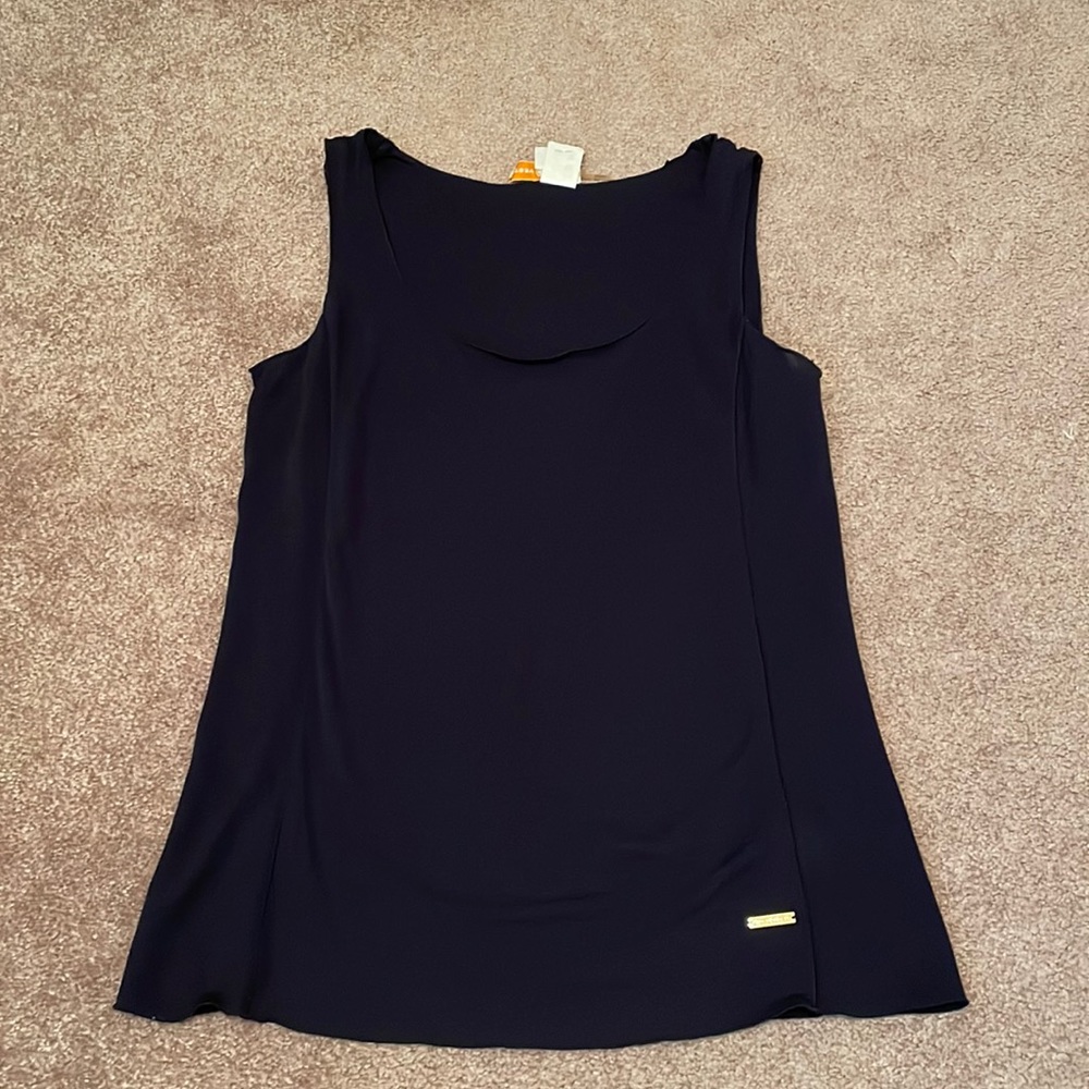 Tory Burch Navy Gauzy Camisole